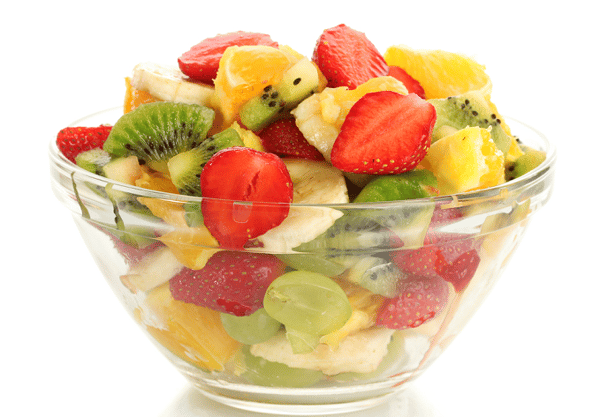Fruta do dia (maçã, uva, mexirica, banana, manga)